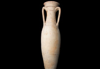 Amphore vinaire de type Dressel 1c provenant de la côte tyrrhénienne de l'Italie, 150-180 av. notre ère. Musée de l'Arles antique.
