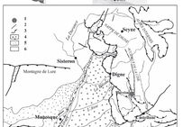 Geographical location of the Moriez shaft in France.