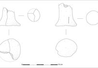 Dessins des piliers de la grotte Barriéra (Alpes-Maritimes).