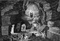 Mine de Wieslizcka (Pologne), gravure sur bois, XIXe siècle.
