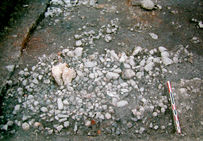 Structure de chauffe ayant pu servir à l'évaporation de la saumure (occupation médiévale, phase récente).