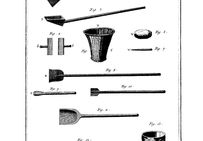 Planche d'outils employés pour le travail du sel dans les marais salants. D'après Diderot & D'Alembert